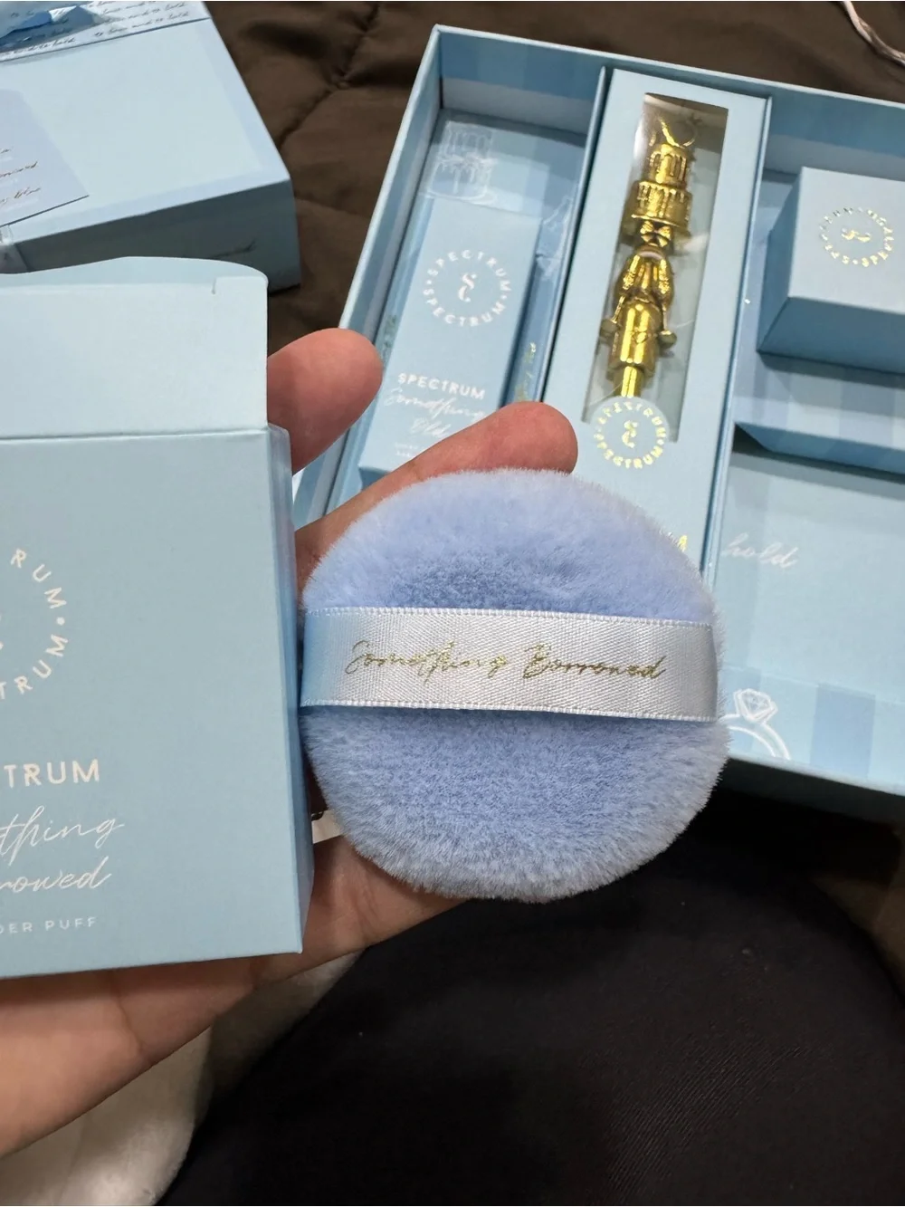 To Have and To Hold Spectrum Light Blue Luxe Makeup Brush Set